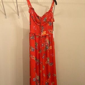 New! Summer floral wide-leg jumpsuit.